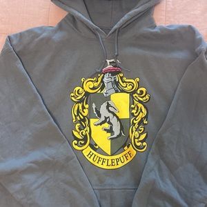Hufflepuff hoodie new grey Harry Potter unisex